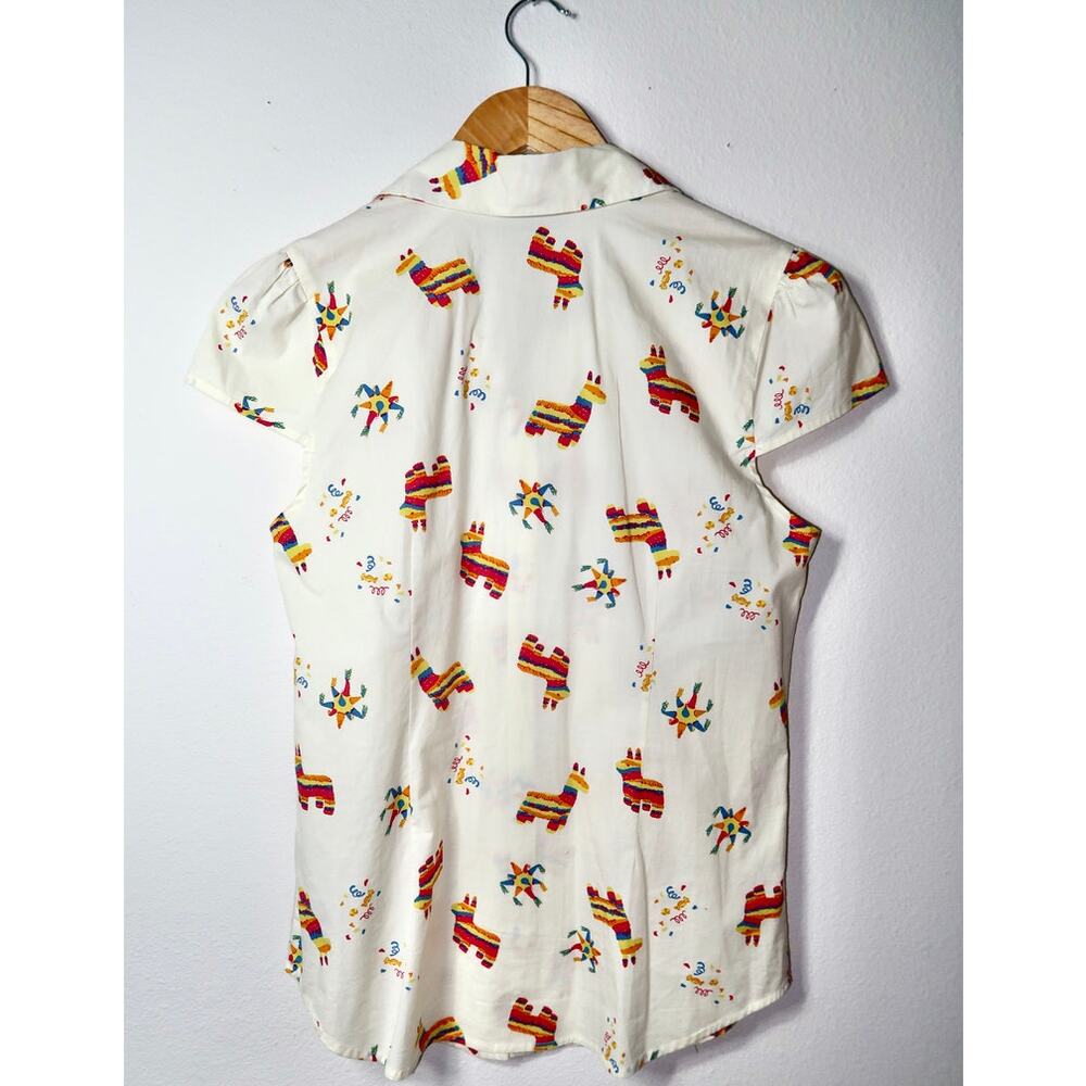 Anthropology Modcloth Piñata Button Front Top Small - Picture 4 of 6